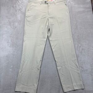 Tommy Bahama Pants Men 36x32 Beige Trousers Silk Blend Chino Straight Leg Summer